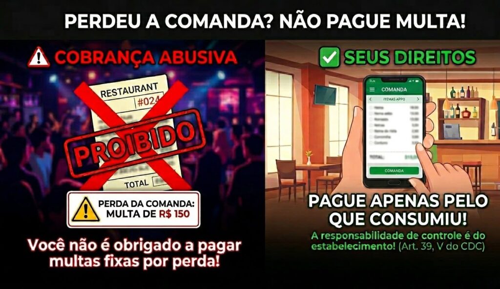 PERDEU A COMANDA NA BALADA OU NO RESTAURANTE? MULTA É ILEGAL! 